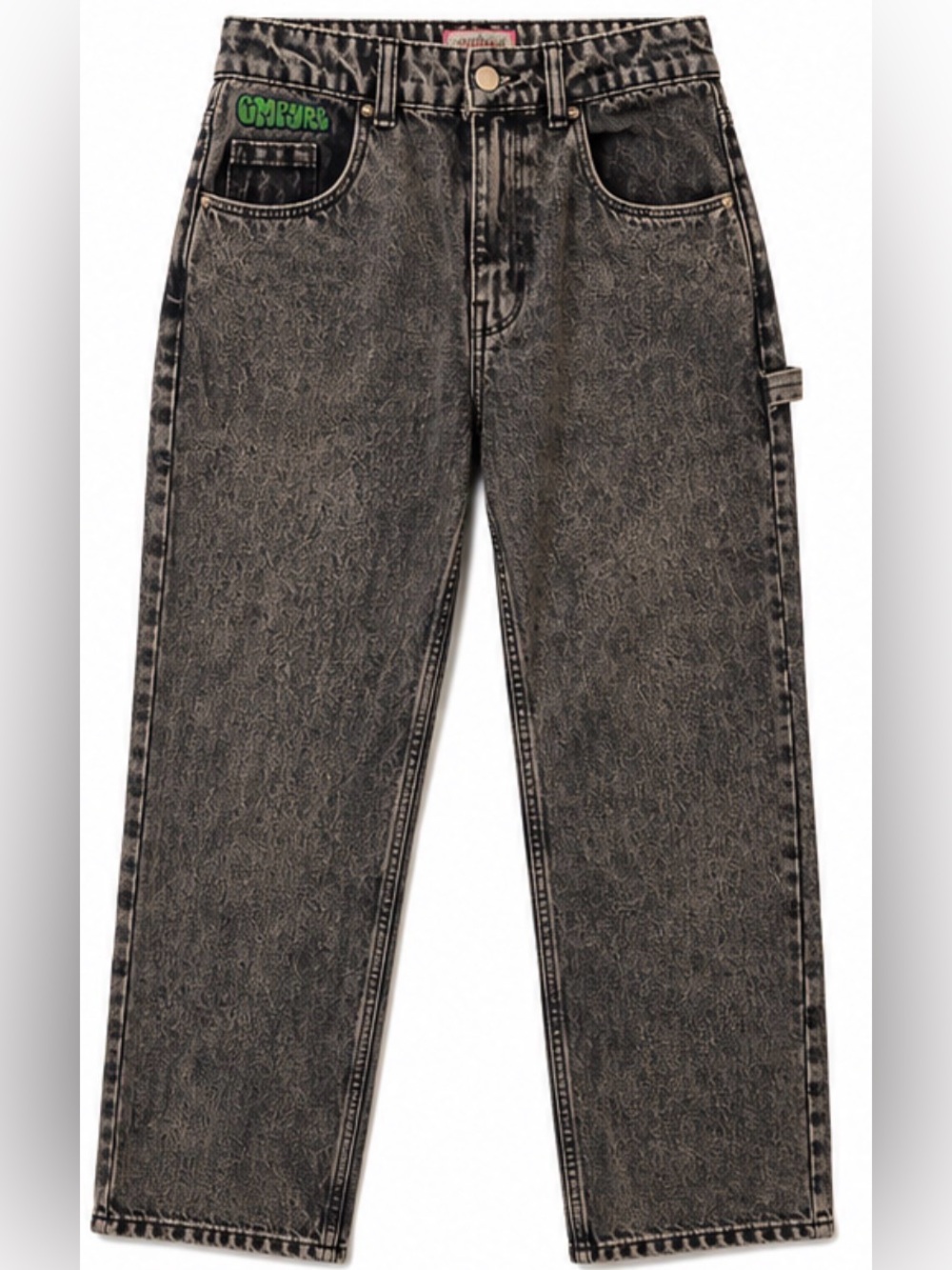 Empyre Black Acid-Wash Relaxed Jeans